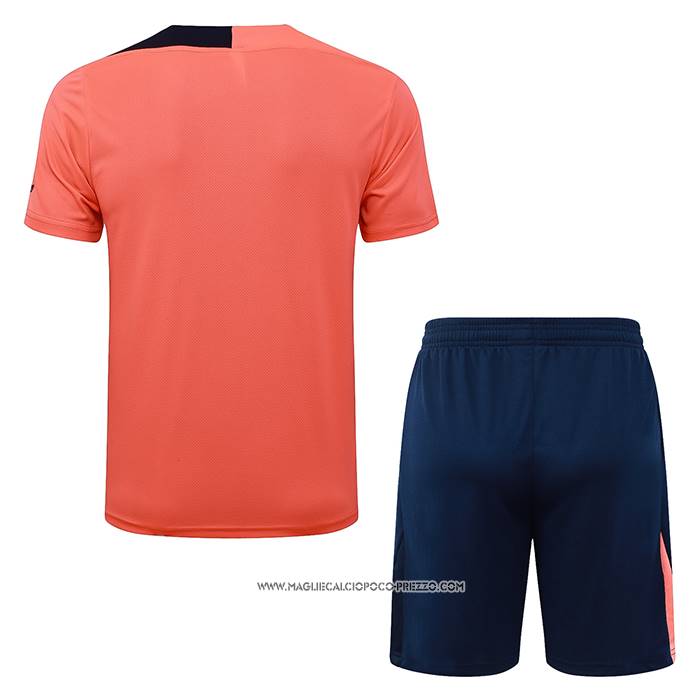 Tuta da Track Barcellona 25/26 Manica Corta Arancione - Pantaloncini